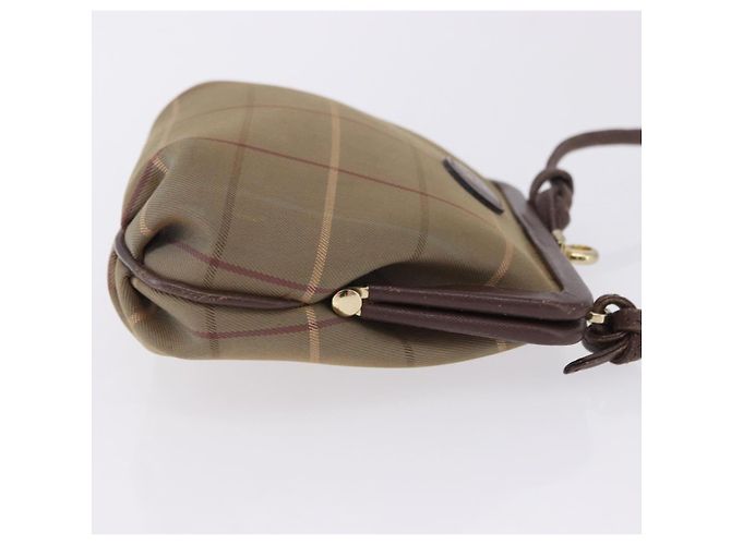 Borsa a Tracolla Burberrys Nova Check Canvas Beige Gold Auth 202710 D'oro - vista 4