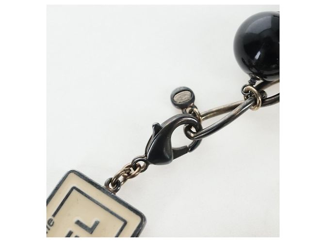 Collana CHANEL metallo Nero CC Auth 198872M - vista 10