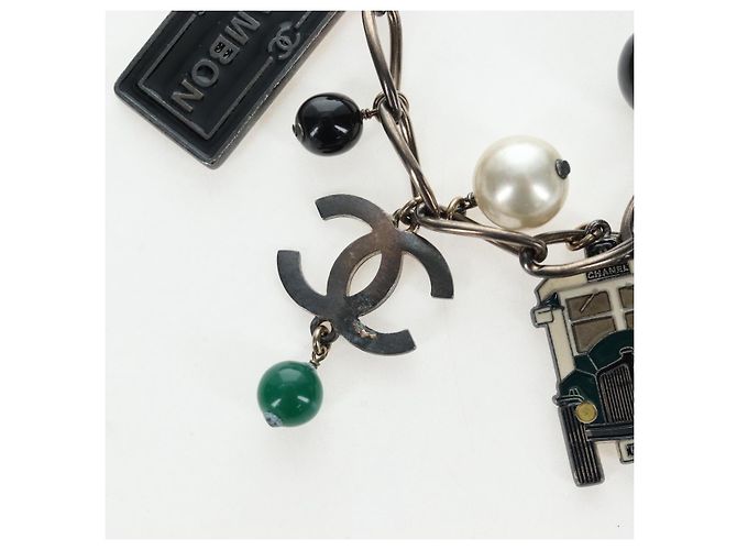 Collana CHANEL metallo Nero CC Auth 198872M - vista 3