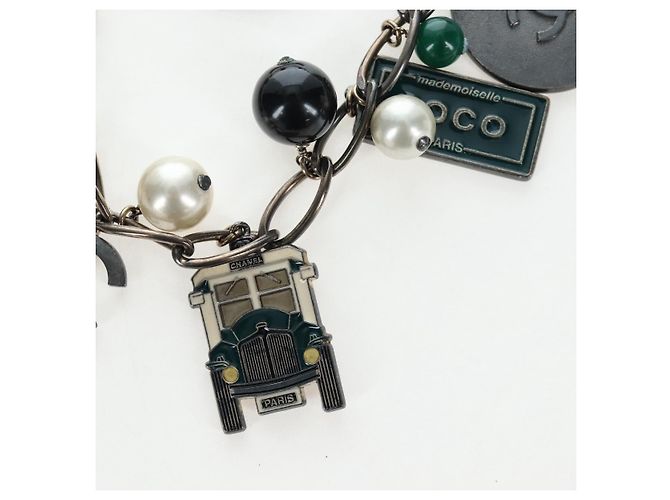 Collana CHANEL metallo Nero CC Auth 198872M - vista 4