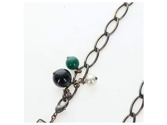 Collana CHANEL metallo Nero CC Auth 198872M - vista 7