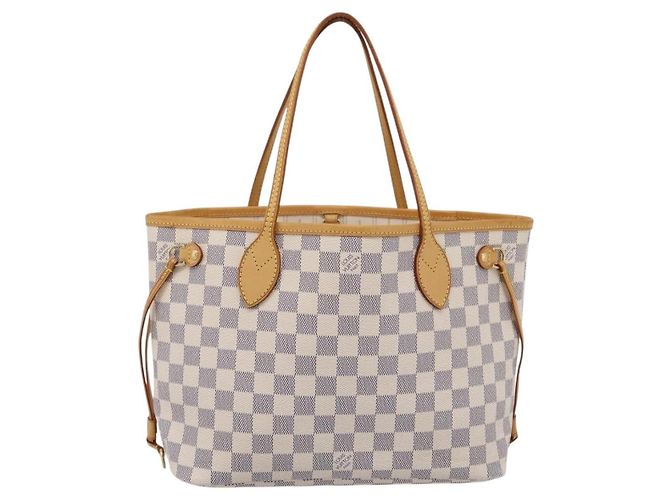 Borsa Tote LOUIS VUITTON Damier Azur Neverfull PM N41362 LV Auth 197274V - vista 13