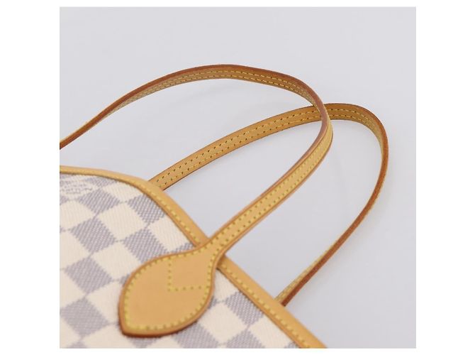 Borsa Tote LOUIS VUITTON Damier Azur Neverfull PM N41362 LV Auth 197274V - vista 8