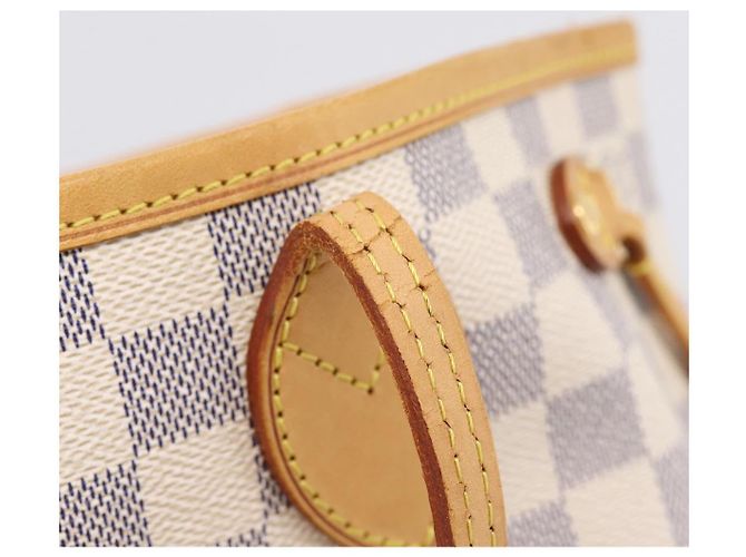 Borsa Tote LOUIS VUITTON Damier Azur Neverfull PM N41362 LV Auth 197274V - vista 9