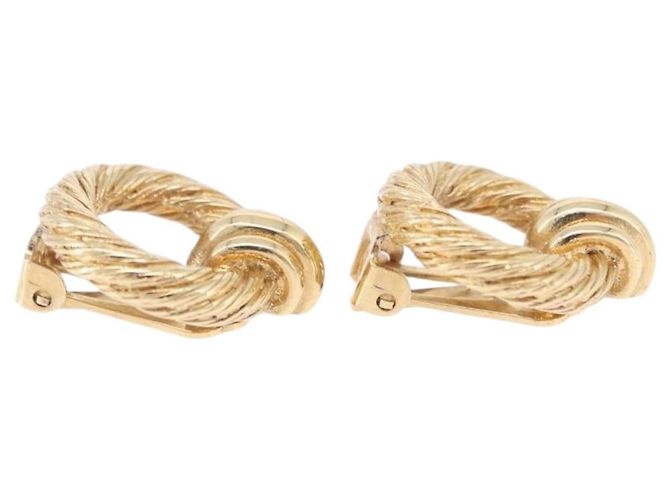 Orecchini Christian Dior Metal Gold Tone Auth ti4009 - vista 10