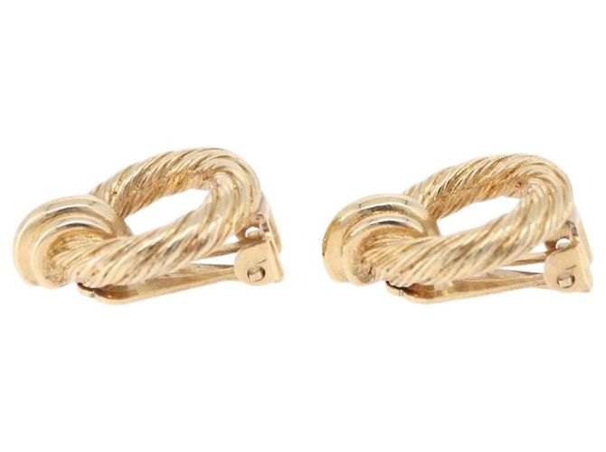 Orecchini Christian Dior Metal Gold Tone Auth ti4009 - vista 11