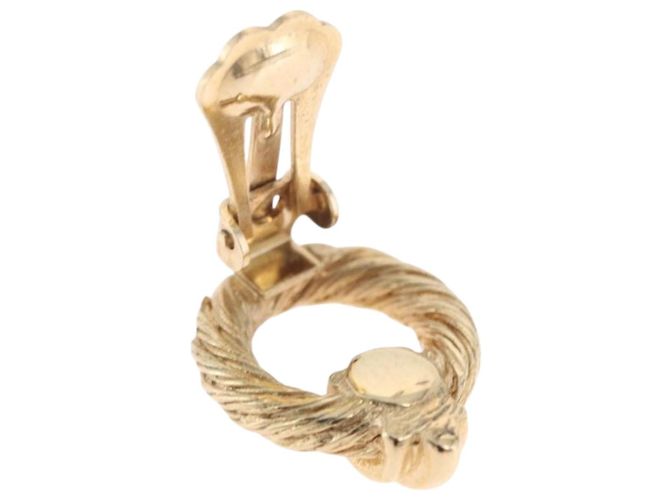 Orecchini Christian Dior Metal Gold Tone Auth ti4009 - vista 4