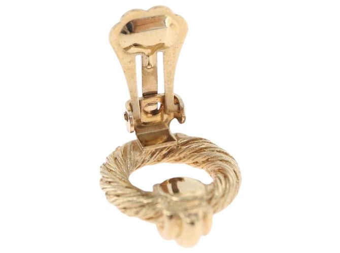 Orecchini Christian Dior Metal Gold Tone Auth ti4009 - vista 5