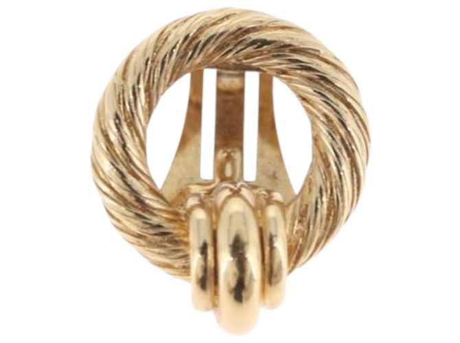 Orecchini Christian Dior Metal Gold Tone Auth ti4009 - vista 6