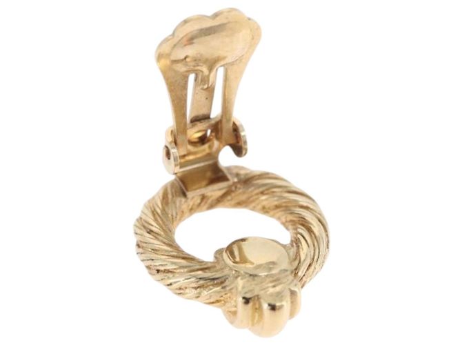 Orecchini Christian Dior Metal Gold Tone Auth ti4009 - vista 8