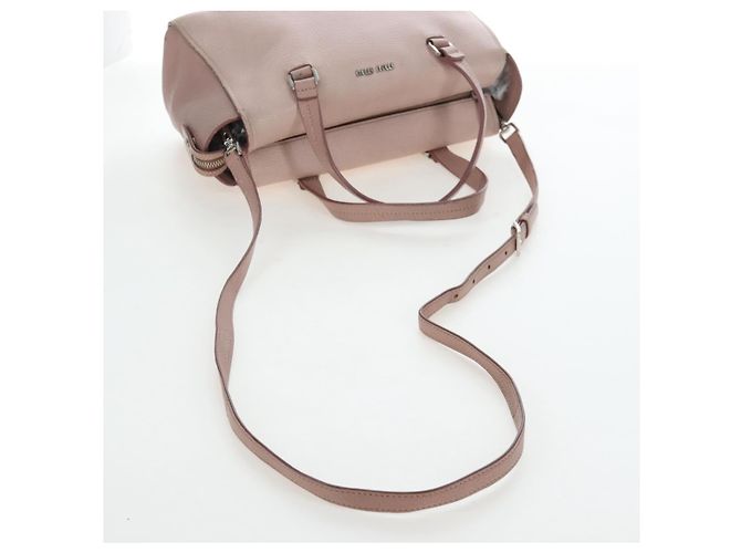Sac à main Miu Miu Vitterodino en cuir 2way Rose Argent Auth 200774V Argenté - vue 10