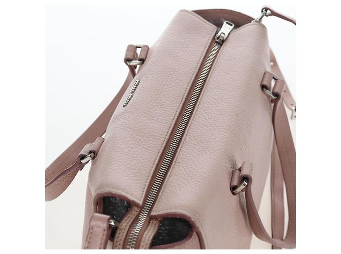 Sac à main Miu Miu Vitterodino en cuir 2way Rose Argent Auth 200774V Argenté - vue 14