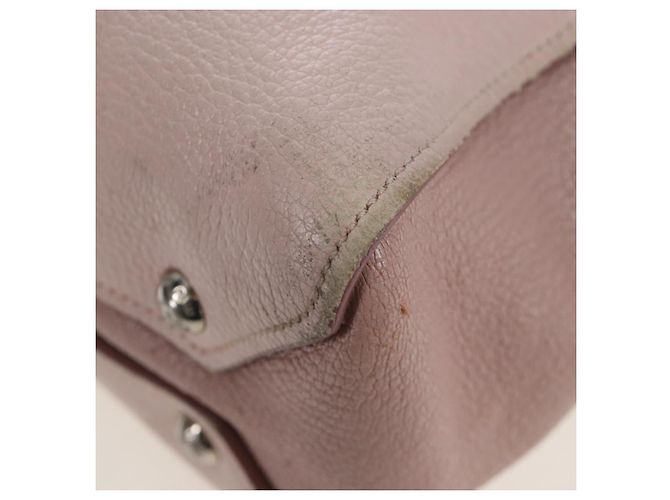 Sac à main Miu Miu Vitterodino en cuir 2way Rose Argent Auth 200774V Argenté - vue 21