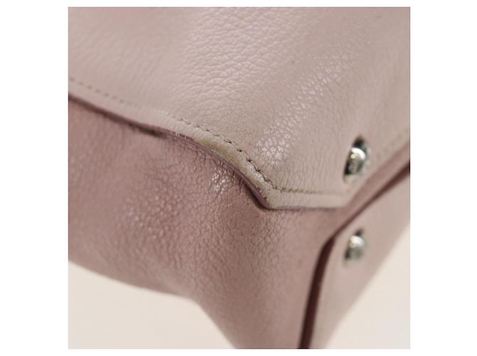 Sac à main Miu Miu Vitterodino en cuir 2way Rose Argent Auth 200774V Argenté - vue 22