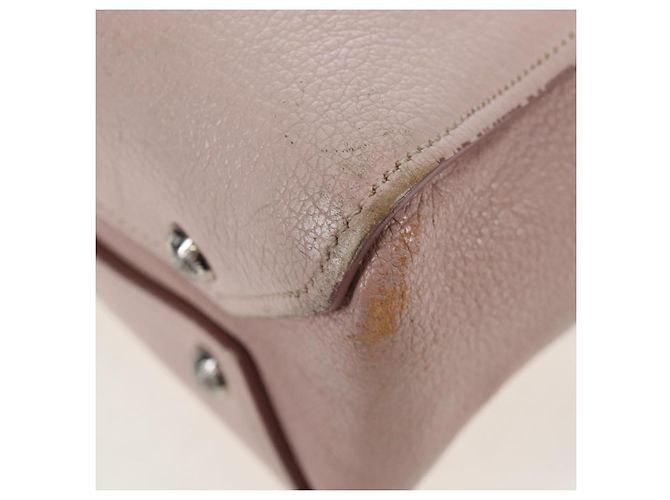 Sac à main Miu Miu Vitterodino en cuir 2way Rose Argent Auth 200774V Argenté - vue 23