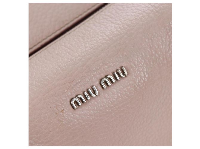 Sac à main Miu Miu Vitterodino en cuir 2way Rose Argent Auth 200774V Argenté - vue 24