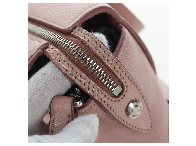 Sac à main Miu Miu Vitterodino en cuir 2way Rose Argent Auth 200774V Argenté - vue 25