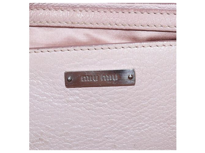 Sac à main Miu Miu Vitterodino en cuir 2way Rose Argent Auth 200774V Argenté - vue 27