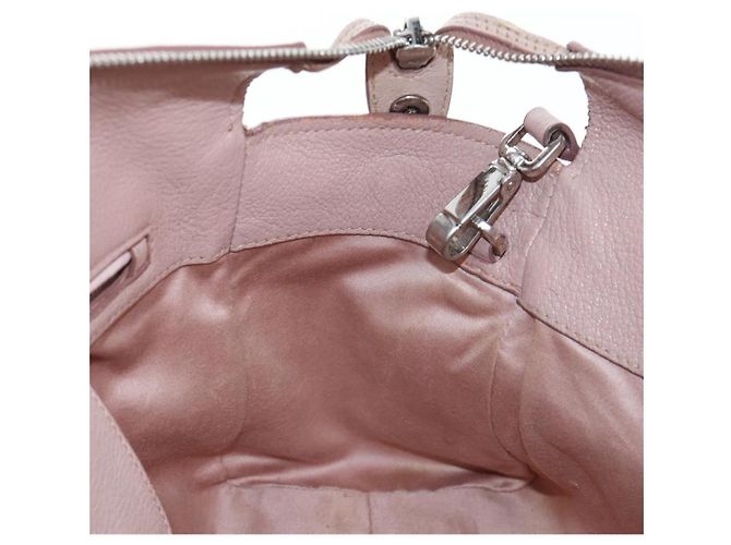 Sac à main Miu Miu Vitterodino en cuir 2way Rose Argent Auth 200774V Argenté - vue 28