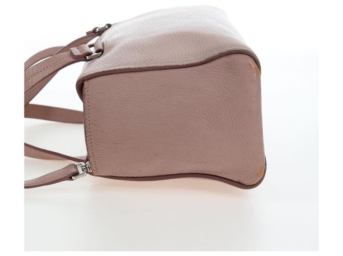 Sac à main Miu Miu Vitterodino en cuir 2way Rose Argent Auth 200774V Argenté - vue 3