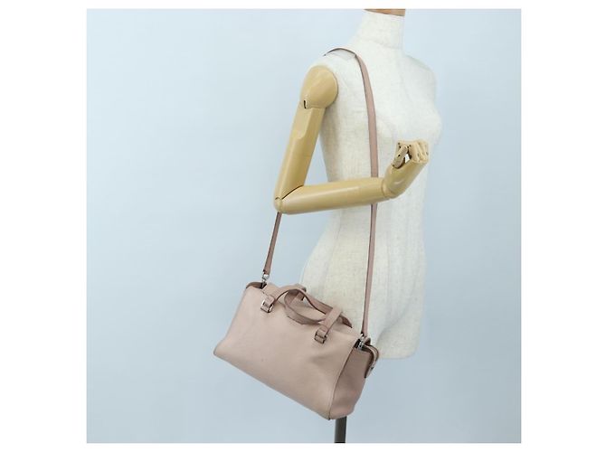Sac à main Miu Miu Vitterodino en cuir 2way Rose Argent Auth 200774V Argenté - vue 35