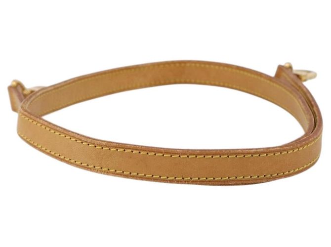 LOUIS VUITTON Nume leather Shoulder Strap Leather 39"" Beige LV Auth BA15748 - vue 3