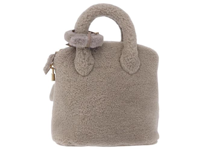 Borsa a mano LOUIS VUITTON Lockit Voyage Mouton Greige M93850 LV Auth am12524SAM - vista 13