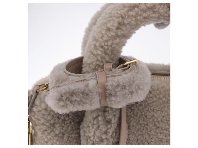 Borsa a mano LOUIS VUITTON Lockit Voyage Mouton Greige M93850 LV Auth am12524SAM - vista 18