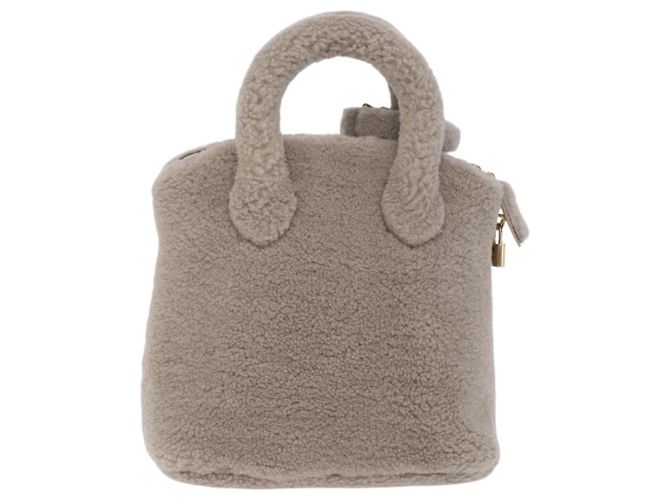Borsa a mano LOUIS VUITTON Lockit Voyage Mouton Greige M93850 LV Auth am12524SAM - vista 2