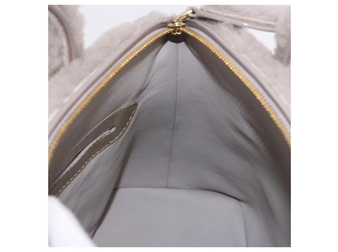 Borsa a mano LOUIS VUITTON Lockit Voyage Mouton Greige M93850 LV Auth am12524SAM - vista 24