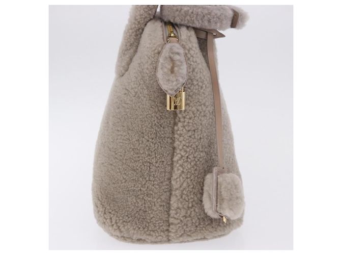 Borsa a mano LOUIS VUITTON Lockit Voyage Mouton Greige M93850 LV Auth am12524SAM - vista 4