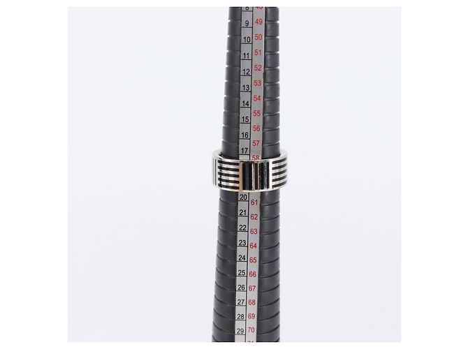 LOUIS VUITTON Damier Color Berg Ring metal M Silver M62493 LV Auth SW2800V Argento - vista 13