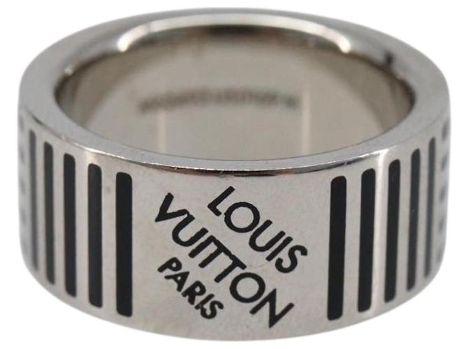 LOUIS VUITTON Damier Color Berg Ring metal M Silver M62493 LV Auth SW2800V Argento - vista 2