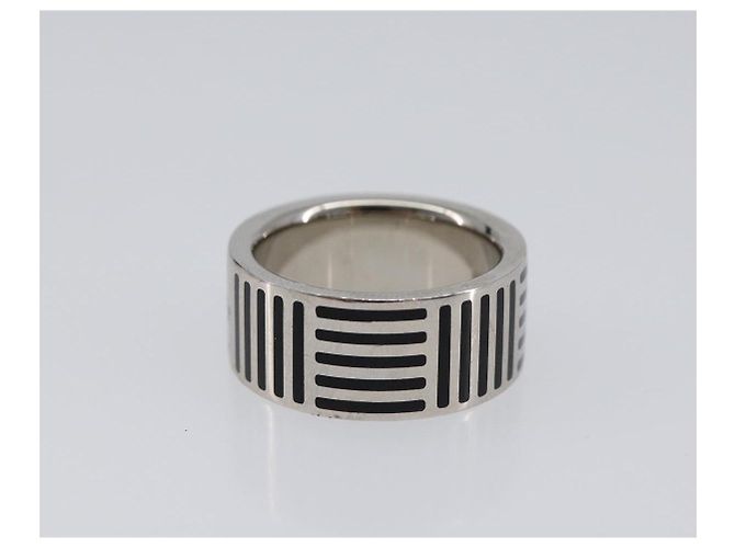 LOUIS VUITTON Damier Color Berg Ring metal M Silver M62493 LV Auth SW2800V Argento - vista 4