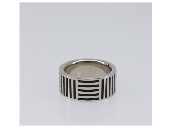 LOUIS VUITTON Damier Color Berg Ring metal M Silver M62493 LV Auth SW2800V Argento - vista 5