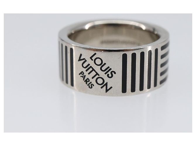 LOUIS VUITTON Damier Color Berg Ring metal M Silver M62493 LV Auth SW2800V Argento - vista 7