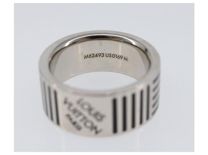 LOUIS VUITTON Damier Color Berg Ring metal M Silver M62493 LV Auth SW2800V Argento - vista 8