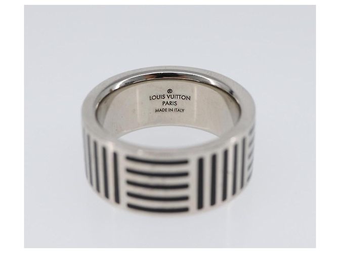 LOUIS VUITTON Damier Color Berg Ring metal M Silver M62493 LV Auth SW2800V Argento - vista 9