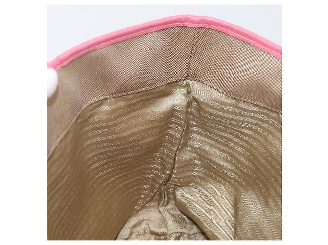 Borsa Tote PRADA in jacquard di tela marrone oro Auth 200586V D'oro - vista 24