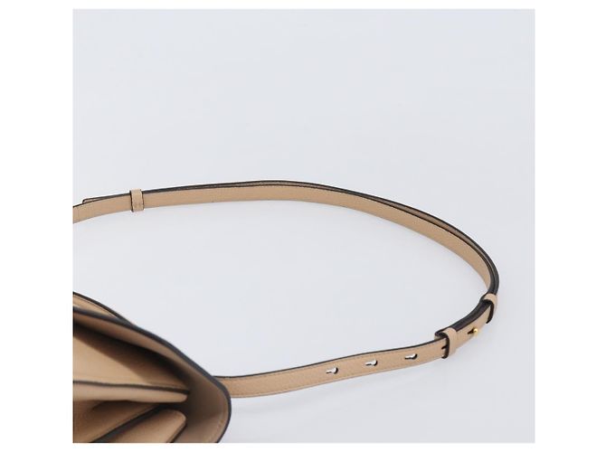 Borsa Salvatore Ferragamo Gancini in pelle 2way Beige Gold Auth 199034A D'oro - vista 14