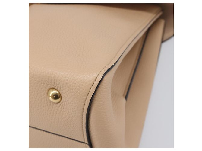 Borsa Salvatore Ferragamo Gancini in pelle 2way Beige Gold Auth 199034A D'oro - vista 15