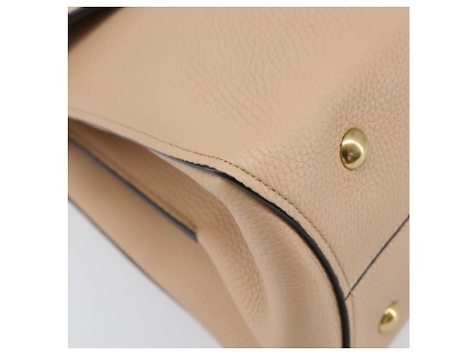 Borsa Salvatore Ferragamo Gancini in pelle 2way Beige Gold Auth 199034A D'oro - vista 16