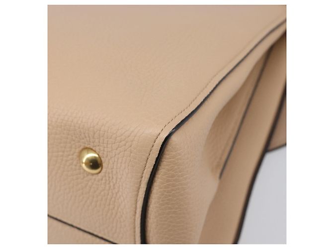 Borsa Salvatore Ferragamo Gancini in pelle 2way Beige Gold Auth 199034A D'oro - vista 17