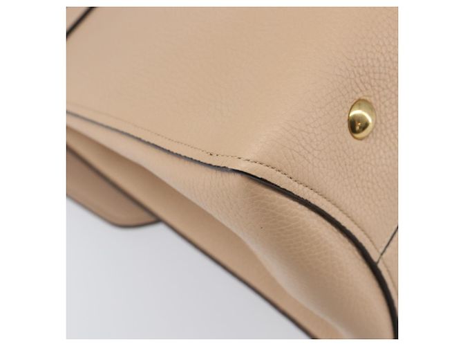 Borsa Salvatore Ferragamo Gancini in pelle 2way Beige Gold Auth 199034A D'oro - vista 18