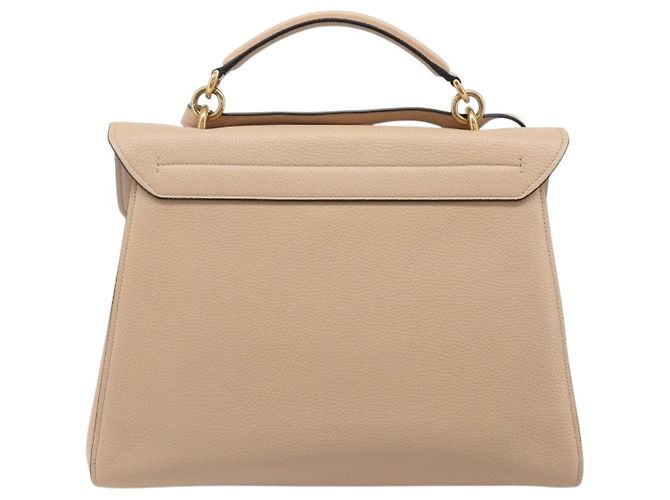 Borsa Salvatore Ferragamo Gancini in pelle 2way Beige Gold Auth 199034A D'oro - vista 2