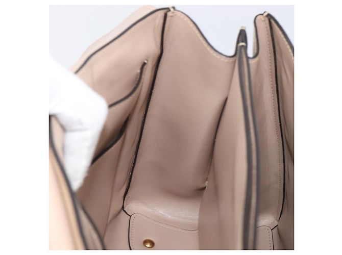Borsa Salvatore Ferragamo Gancini in pelle 2way Beige Gold Auth 199034A D'oro - vista 21