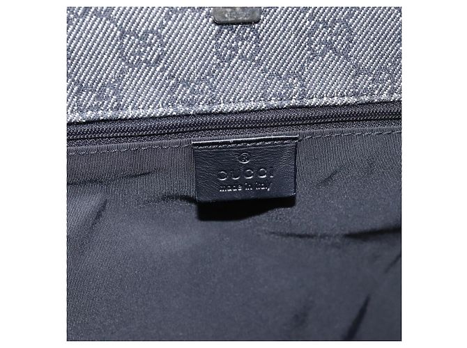 Borsa Tote GUCCI GG Canvas Nero Oro 92731 Auth 202890A D'oro - vista 17