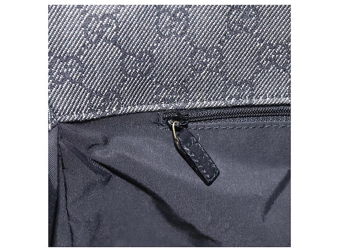 Borsa Tote GUCCI GG Canvas Nero Oro 92731 Auth 202890A D'oro - vista 20