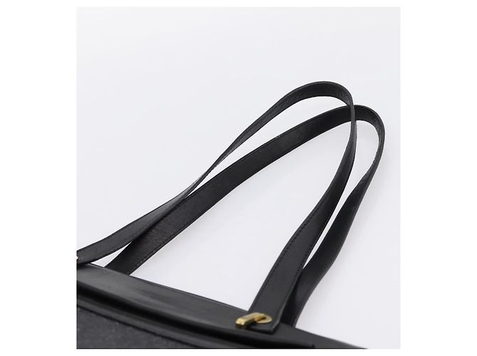 Borsa Tote GUCCI GG Canvas Nero Oro 92731 Auth 202890A D'oro - vista 7