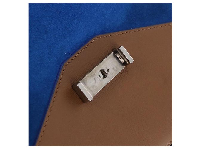 Céline CELINE Schultertasche aus Leder Blue Black Auth 202635A Schwarz Blau - Ansicht 11